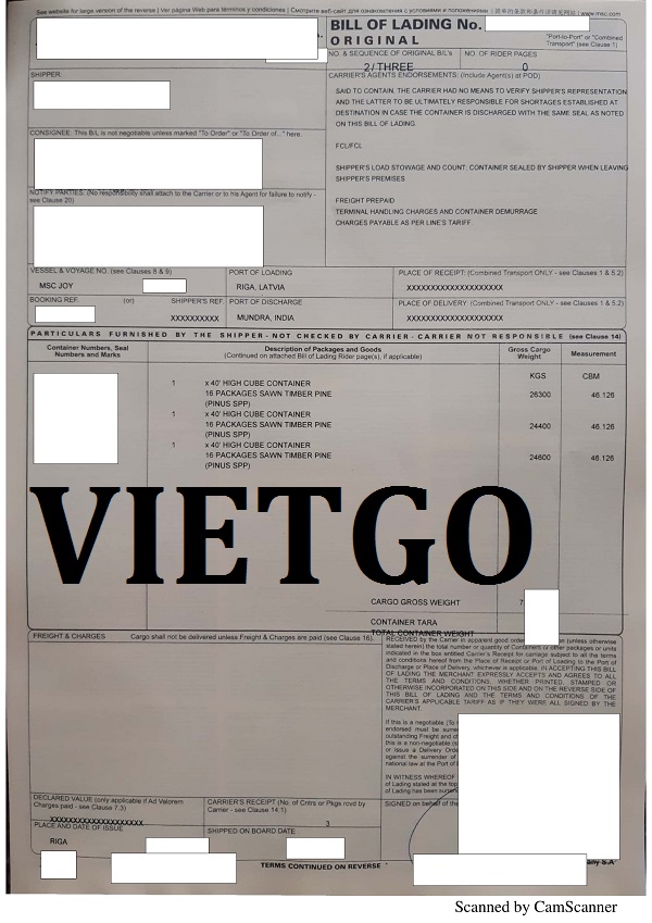 Gỗ thông xẻ Vietgo