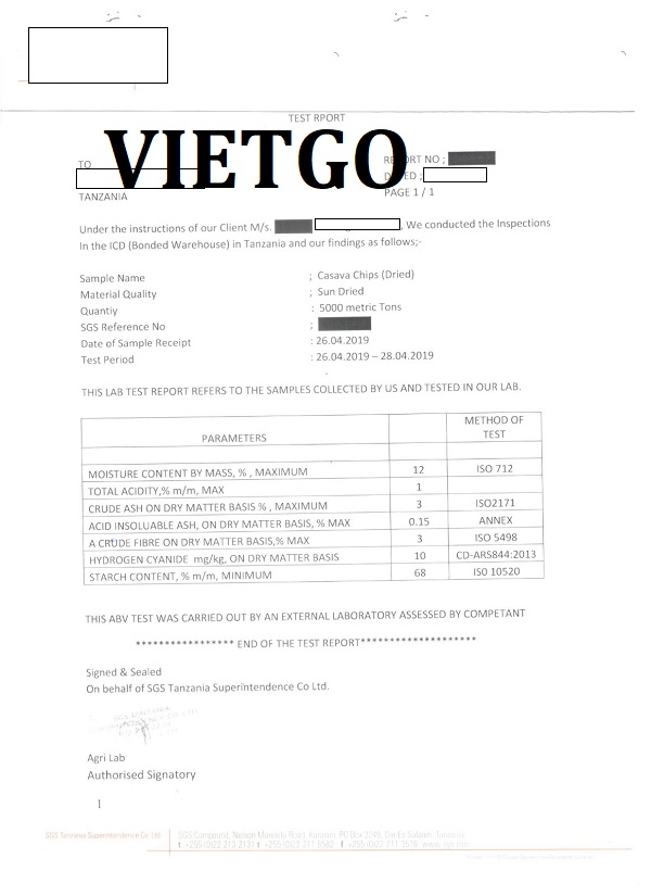 Sắn lát Vietgo Sắn lát Vietgo