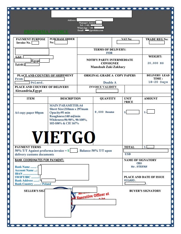 Giấy in khổ A4 Vietgo Giấy in khổ A4 Vietgo