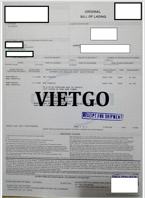 Ván bóc cao su - VIETGO