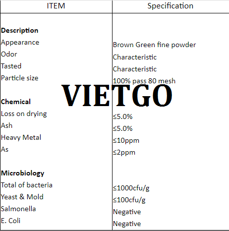 Bột lá trùm ngây - VIETGO