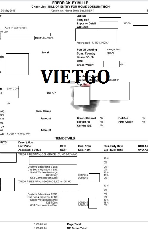 Gỗ thông xẻ - VIETGO