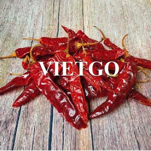 Cơ hội hợp tác với doanh nghiệp tại Ấn Độ cho đơn hàng xuất khẩu ớt khô 