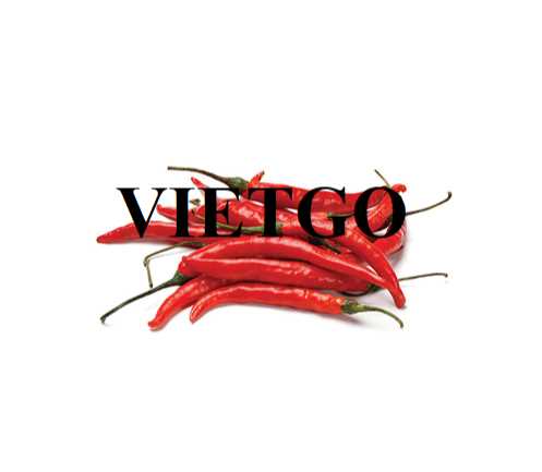 Thương vụ xuất khẩu ớt đến thị trường Ấn Độ