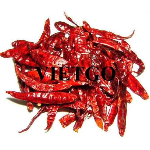 Thương vụ xuất khẩu ớt khô sang thị trường Ấn Độ 