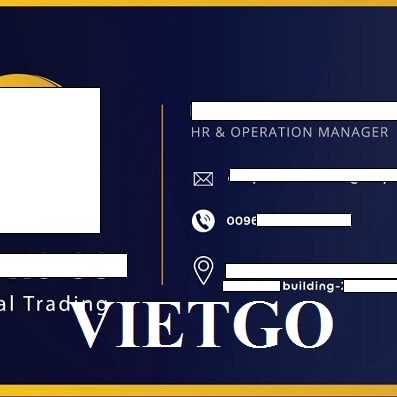 Đối tác đến từ Iraq cần tìm kiếm đại diện thương mại tại Việt Nam