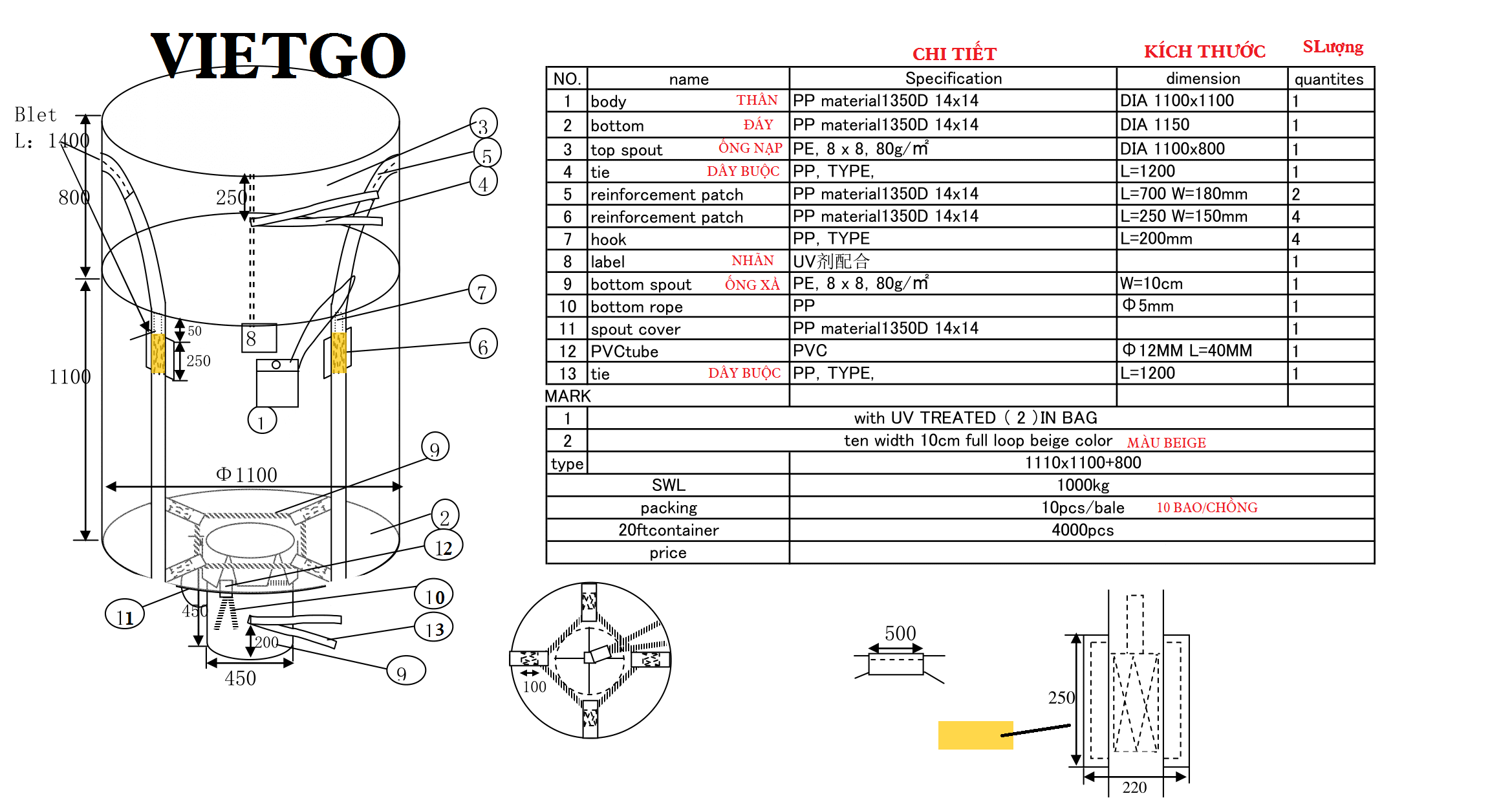 Cơ hội xuất khẩu 2 container 20ft bao jumbo PP sang Nhật Bản mỗi tháng