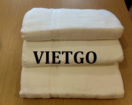 Cơ hội xuất khẩu 1 container 20ft khăn bông cotton trắng các cỡ sang Macedonia