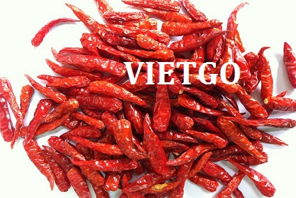 Cơ hội xuất khẩu 1 cont 20ft ớt khô không cuống sang thị trường Anh Quốc