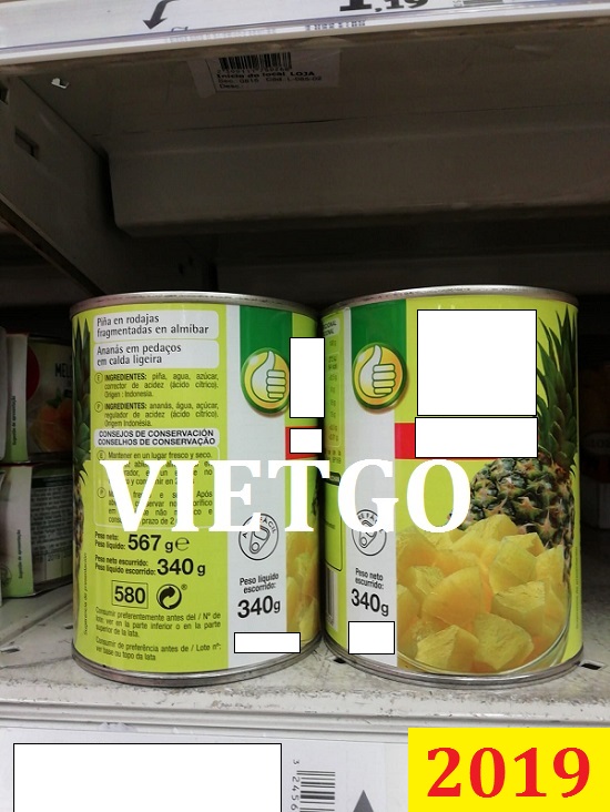 (Cập nhật lần 1) Cơ hội giao thương– Đơn hàng hàng tháng - Cơ hội xuất khẩu Dứa đóng hộp đến Bồ Đào Nha