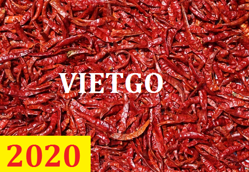 Cơ hội giao thương – Đơn hàng Cả Năm - Cơ hội xuất khẩu Ớt Khô sang thị trường Ấn Độ