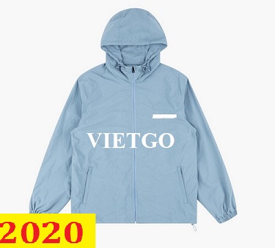 Cơ hội giao thương (Gấp) – Đơn hàng thường xuyên - Cơ hội xuất khẩu bộ quần áo Jacket thể thao nam đến thị trường Mỹ