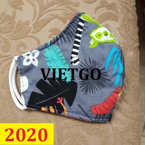 Cơ hội giao thương – Đơn hàng thường xuyên - Cơ hội cung cấp khẩu trang vải kháng khuẩn cho một doanh nghiệp tại Mỹ