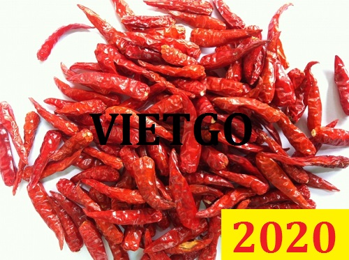 Cơ hội giao thương Đặc Biệt – Đơn hàng Cả Năm - Cơ hội xuất khẩu Ớt Khô sang thị trường Trung Quốc