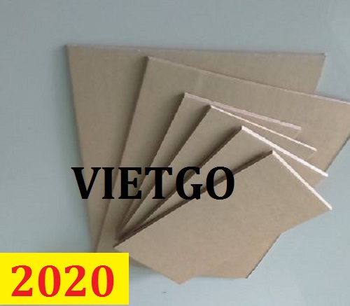Cơ hội giao thương – Đơn hàng thường xuyên - Cơ hội xuất khẩu Giấy bìa cứng sang Hàn Quốc