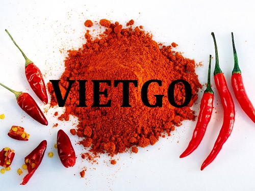 Cơ hội giao thương  - Đơn Hàng Thường Xuyên -  Cơ hội xuất khẩu Ớt Bột sang thị trường Israel