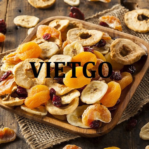 Cơ hội giao thương  - Đơn Hàng Hàng Tháng -  Cơ hội xuất khẩu Hoa Quả Sấy sang thị trường Ấn Độ