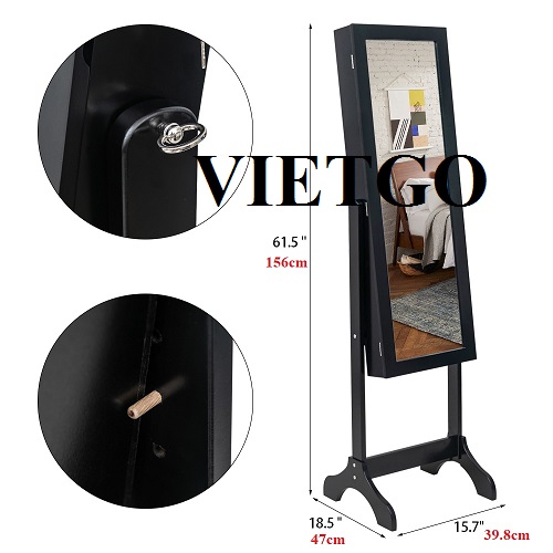 Cơ hội xuất khẩu 4 container 40'HC tủ đựng trang sức hàng tháng sang thị trường Mỹ